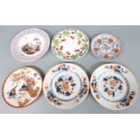 Three 19th/ 20thC Japanese Imari plates, a Japanese Satsuma plate, and two other plates
