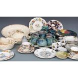 Earthenware studio pottery coffee ware, Tom & Jerry child's tea ware, Susie Cooper meat plate,