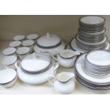 Royal Doulton dinner and tea ware decorated in the Sarabande pattern mostly eight place settings