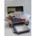 A collection of mint unused GB QEII year collection packs 1971-2015, in flight/attache case