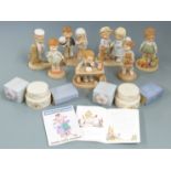 Nine Mabel Lucie Attwell style figures, tallest 12cm