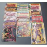 Seventeen Marvel Comics Daredevil comprising 10, 12, 13, 21, 22, 27, 28, 30, 33, 68, 120, 121,