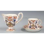 A c1900 Wedgwood cup, saucer and milk jug, tallest 9cm