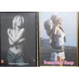 Two Transvision Vamp framed posters, each approximately 88 x 55cm