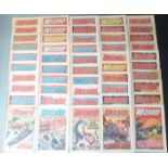 Fifty-four Wizard comics comprising issues July 3 1976 - June 17 1978.