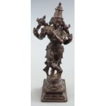 An 18thC Thai/Nepalese Vishnu figure, 16cm tall