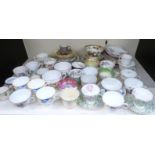 A collection of collectable tea ware including Shelley, Meissen, Aynsley, George Jones, Royal