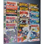 Fifteen Marvel Comics The Avengers comprising 20, 44, 49, 59, 60, 61-64, 67, 71, 73 x2, 76 and 88.