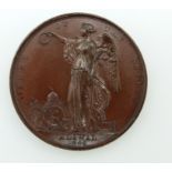 Victorian bronze Sutlej medal, Aliwal 1846, possibly a bronze prototype / specimen, D36.2mm