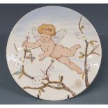 Royal Doulton cabinet plate decorated with a cherub, cat plate, Doulton lustre dish, Bunnykins,