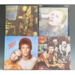 David Bowie - four albums including Hunky Dory (SF8244) USA dynaflex issue in UK cover, Ziggy