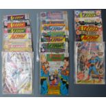 Twenty-three DC Action Comics comprising 260, 264, 269, 270, 309, 336, 350, 353, 354, 366, 368, 369,