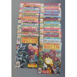 A run of sixteen Marvel Comics The Eternals 1-16.