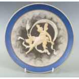 Villeroy and Boch relief moulded/pate sur pate style cabinet plate decorated with angels and