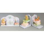 Two Border Fine Arts Winnie the Pooh Nursery Collection figural bookends and calendar
