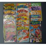 Nineteen DC comics Plastic Man comprising 1-4, 6, 7, 12, 15 x2, 16, 18 and 19, 1-4 and 3, 5 and 6.