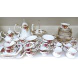 A collection of Royal Albert Old Country Roses dinner and tea ware, approximately 49 pieces