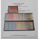 St Kitts and Nevis mint stamps. 1920-22 1/2d-£1. St Lucia mint stamps 1936 1/2d-10s.