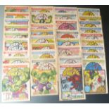 A run of sixty-three Marvel Comics Weekly Spider-Man and Hulk 376-449 (389, 399, 408, 419-424 and