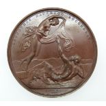 Victorian Lloyds bronze life saving medal by W Wyon RA depicting Leucothoe handing her scarf to