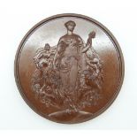 Victorian Royal Horticultural Society of London bronze medal designed by William Wyon, ARA, Royal