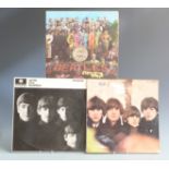 The Beatles - With The Beatles (PMC 1206), For Sale (PMC 1240) and Sgt. Pepper (PMC 7027) with inner