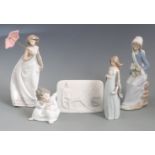Lladro figure and display stand including Collectors Society 1995, tallest 26cm