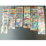 Sixty DC comics Superman comprising 1-9, 16-18, 20, 23, 29, 34, 37, 161, 334, 337, 352, 353, 361,