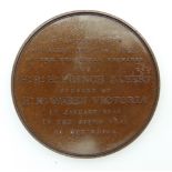 Victorian bronze medal "In Commemoration of laying the first stone of the new Royal Exchange by