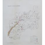 1832 Map of Gloucestershire by Robt. K. Dawson, with report on proposed division of Gloucester to