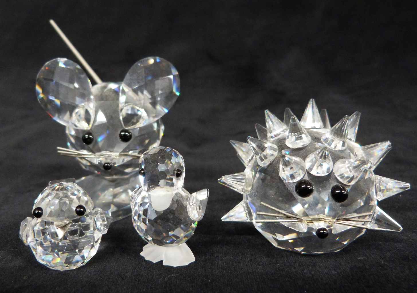 A collection of nine Swarovski animals including hedgehog, owl, mouse etc - Image 7 of 8