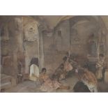 Russel Flint limited edition (371/850) print, 'Symposium of Lousanne' with embossed gallery blind
