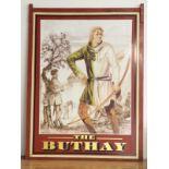 The Buthay metal pub sign believed ex Rangeworthy or Wickwar, 132 x 91cm overall