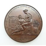 Victorian bronze medal for Carolus Linnaeus (Carl Liinnaest, 1707-1778) Swiss botanist, zoologist