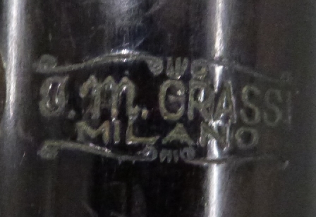 J M Grassi, Milano mid 20thC Blackwood clarinet in fitted case, serial no 1672 - Image 3 of 4