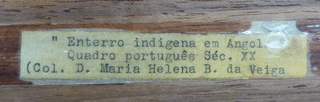 Cubist influenced Angolan scene "enterro indigena em Angola" (indigenous burial in Angola) , - Image 6 of 6