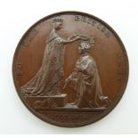 Victorian bronze Military General Service Medal dated 1848, possibly a prototype / specimen, 36.2mm