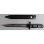 British L1A3 pattern bayonet stamped 9600257D to grip, with 20cm fullered 'bowie' style blade and