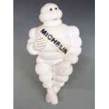 Wall mounted Bibendum Michelin hollow plastic advertising figure, H52cm