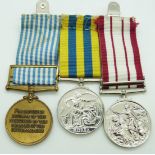 Copy medals including Royal Navy Korea Medal named to 847624 AB P Vickery, RN together with his