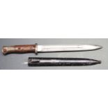 German 84/98 pattern bayonet with flashguard, J A Henckels and conjoined twins to ricasso, 25cm