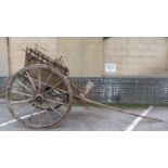 19thC or early 20thC two wheel horse drawn cart or gig