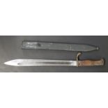 German 1898/05 pattern bayonet later type with muzzle ring trimmed and flashguard, some clear