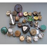 Collection of twenty six anonymous 19th/20thC brass fishing reels including Abu Delta 3 fly reel,