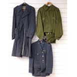 Circa 1970s RAF officer's uniform, RAF officer's raincoat and RAF cold weather flying suit, size 8