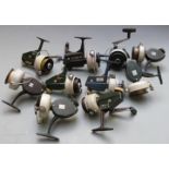 Ten Abu fixed spool fishing reels, many Cardinal models including 60, 70 444A, 40, 44, 66 and 333
