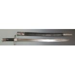 British Volunteers 1858 pattern Lancaster sword/bayonet with steel pommel and crossguard, 61cm