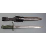 German 88/98 pattern Ersatz all steel knife bayonet with pressed steel hilt and upswept quillon,