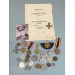 Quantity of WWII German medals, pins and other insignia