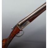 AYA Yeoman 12 bore side by side shotgun with chequered grip and forend, double trigger and 28 inch